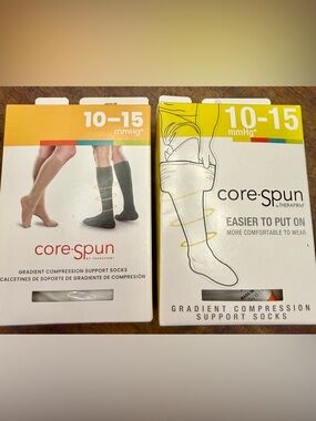 core-spun Therafirm Women’s Gradient Compression Knee-High Socks, 10–15 mmHg